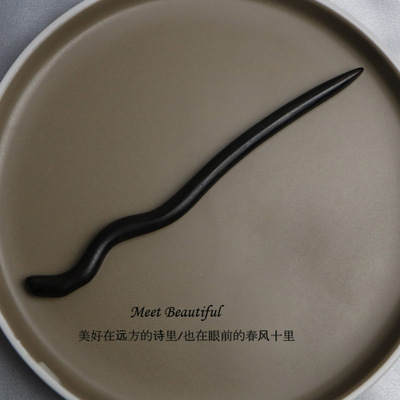 发簪黑檀木中式日常气质
