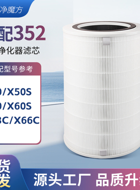 适配352空气净化器滤芯x50/x60/x60s/x66c/x63c/x50s/除醛过滤网