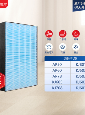 适配莱克空气净化器过滤网KJ503A/F/AP50/60/78/KJ708除醛过滤芯