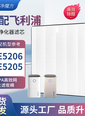 适用飞利浦空气净化器除湿机过滤网DE5206/DE5205/FY1119滤芯HEPA