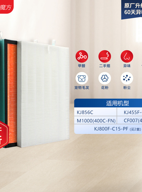 适配史密斯空气净化器滤芯KJ455F-C15--PF/KJ856C/KJ800FC15滤网