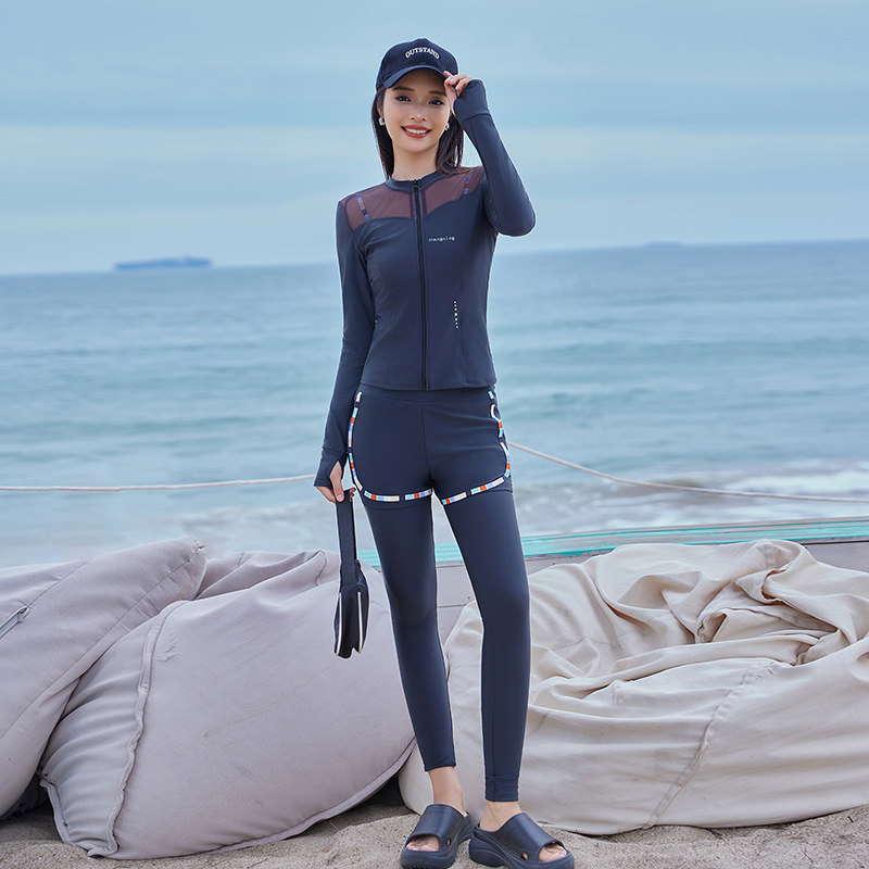 分体四件套泳衣女休闲运动款海边