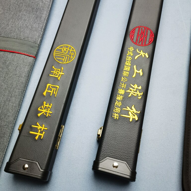 原厂天工PU双槽杆盒皮木台球杆盒通杆杆盒小头杆韵达包邮图片