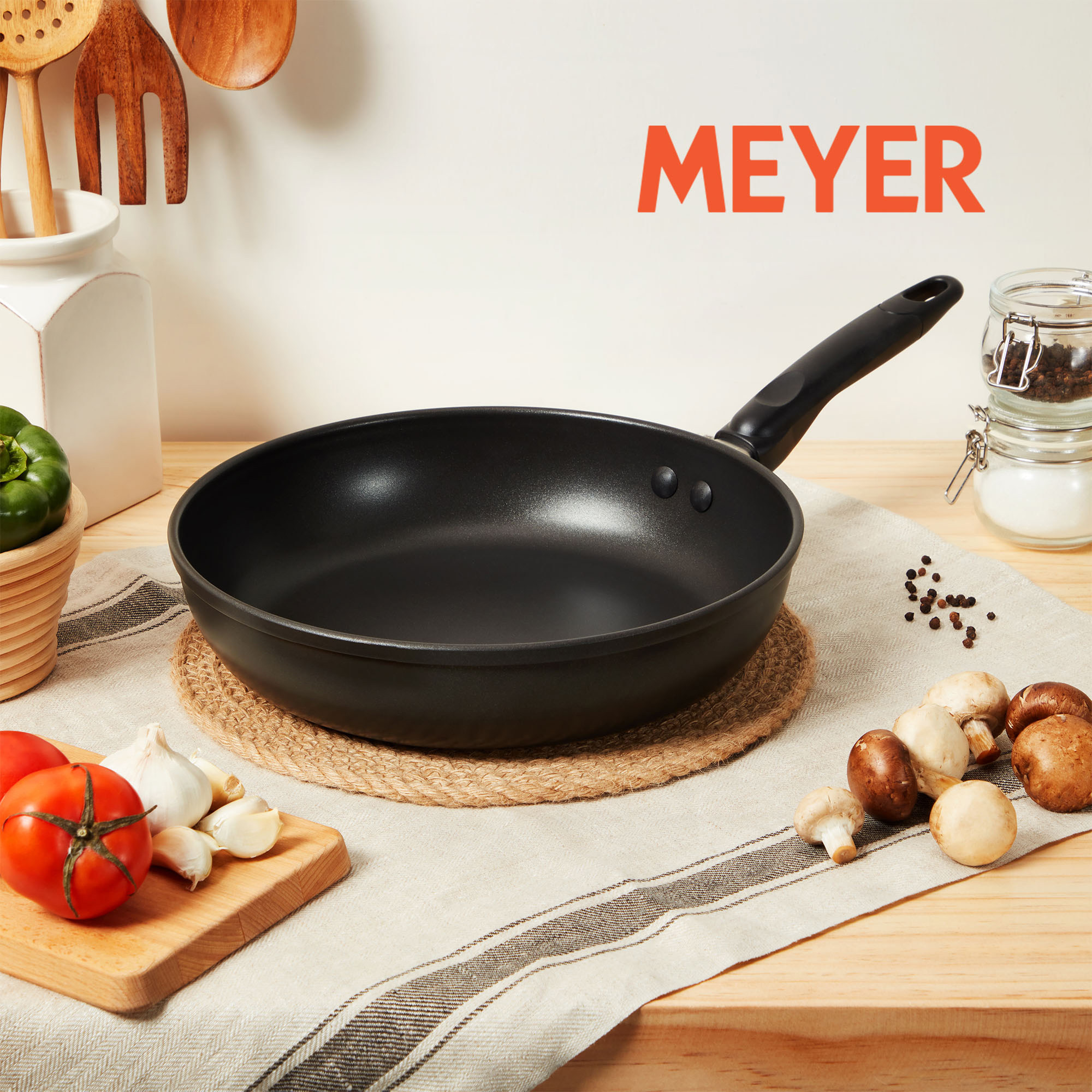 meyer美亚厨具30cm平底锅不粘锅煎锅电磁炉燃气灶通用牛排专用锅