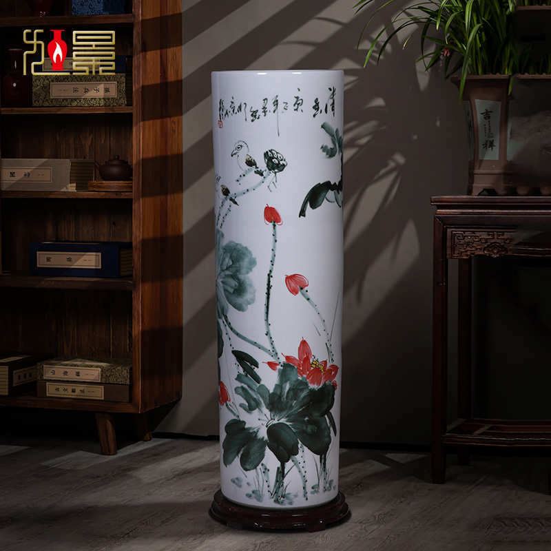 景德镇陶瓷器落地花瓶缸书房客厅