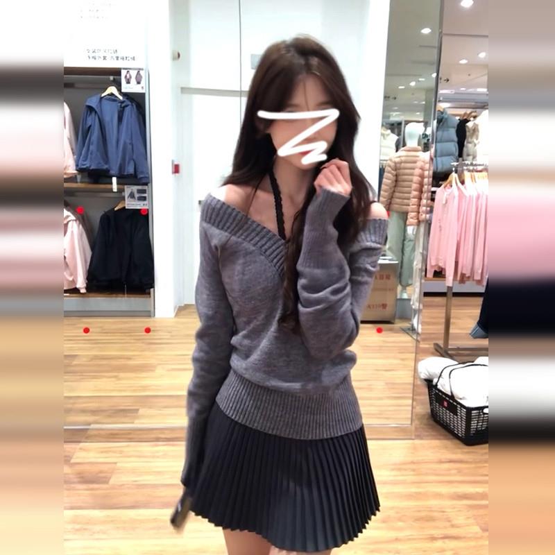 法式针织裙子206早秋款小个子新百褶短裙穿UOD搭2女