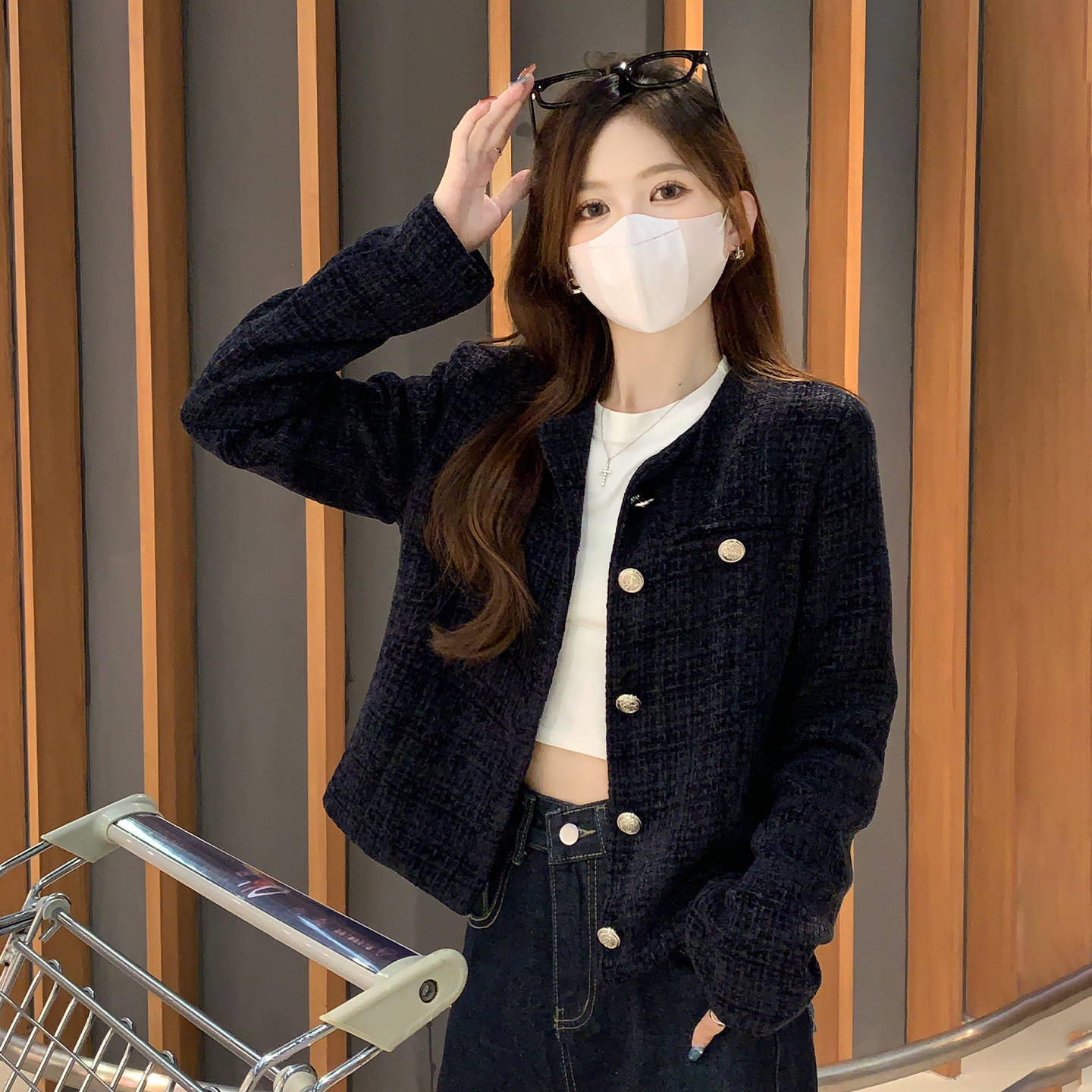 小香风正肩短款外套女2025新款早秋季千金风小个子高级感韩系上衣