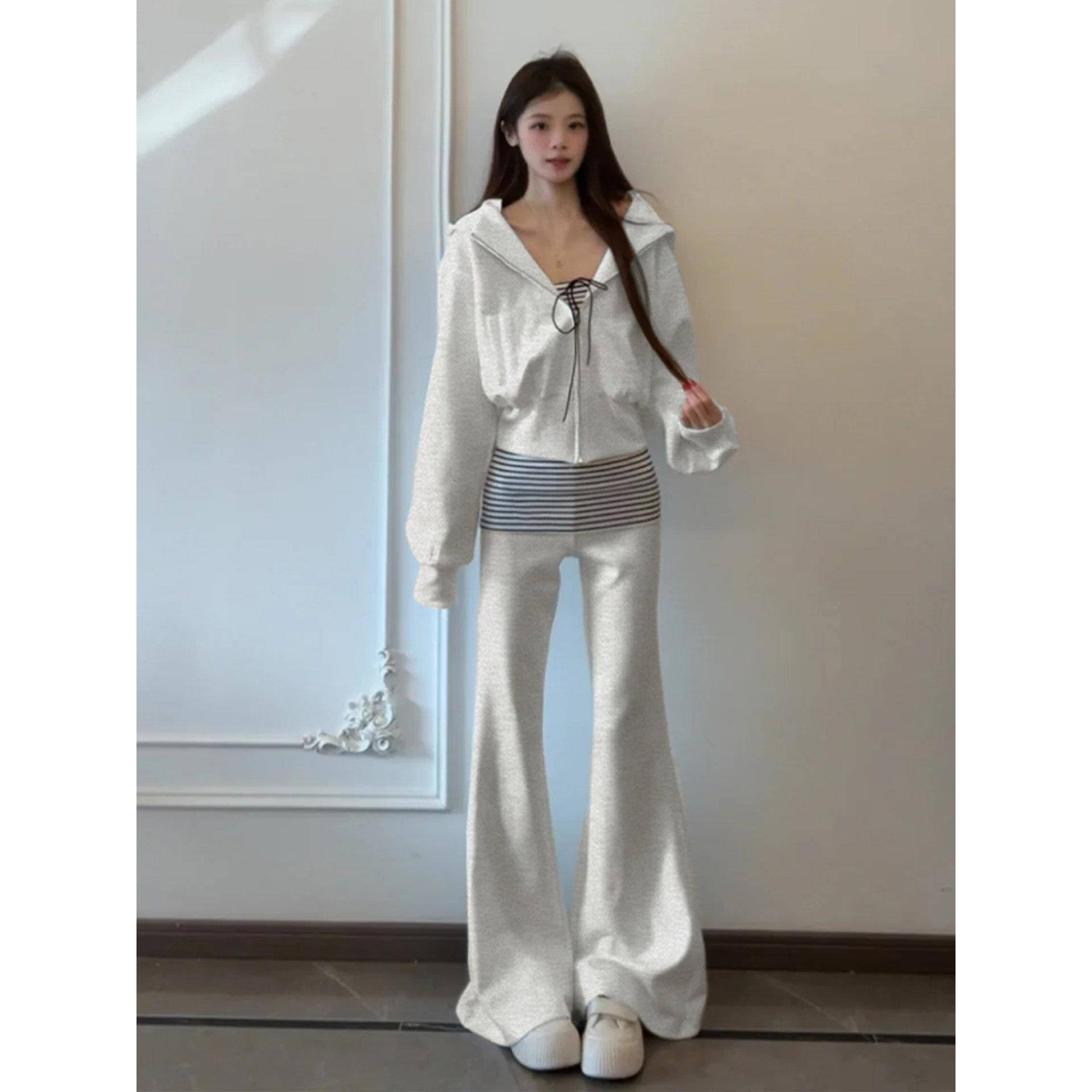 女款搭早秋衣运套装女韩系整套oo卫动td穿美拉德新款ISU女装外套