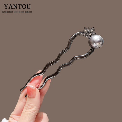 颜透发簪合金/镀银/镀金日韩发饰