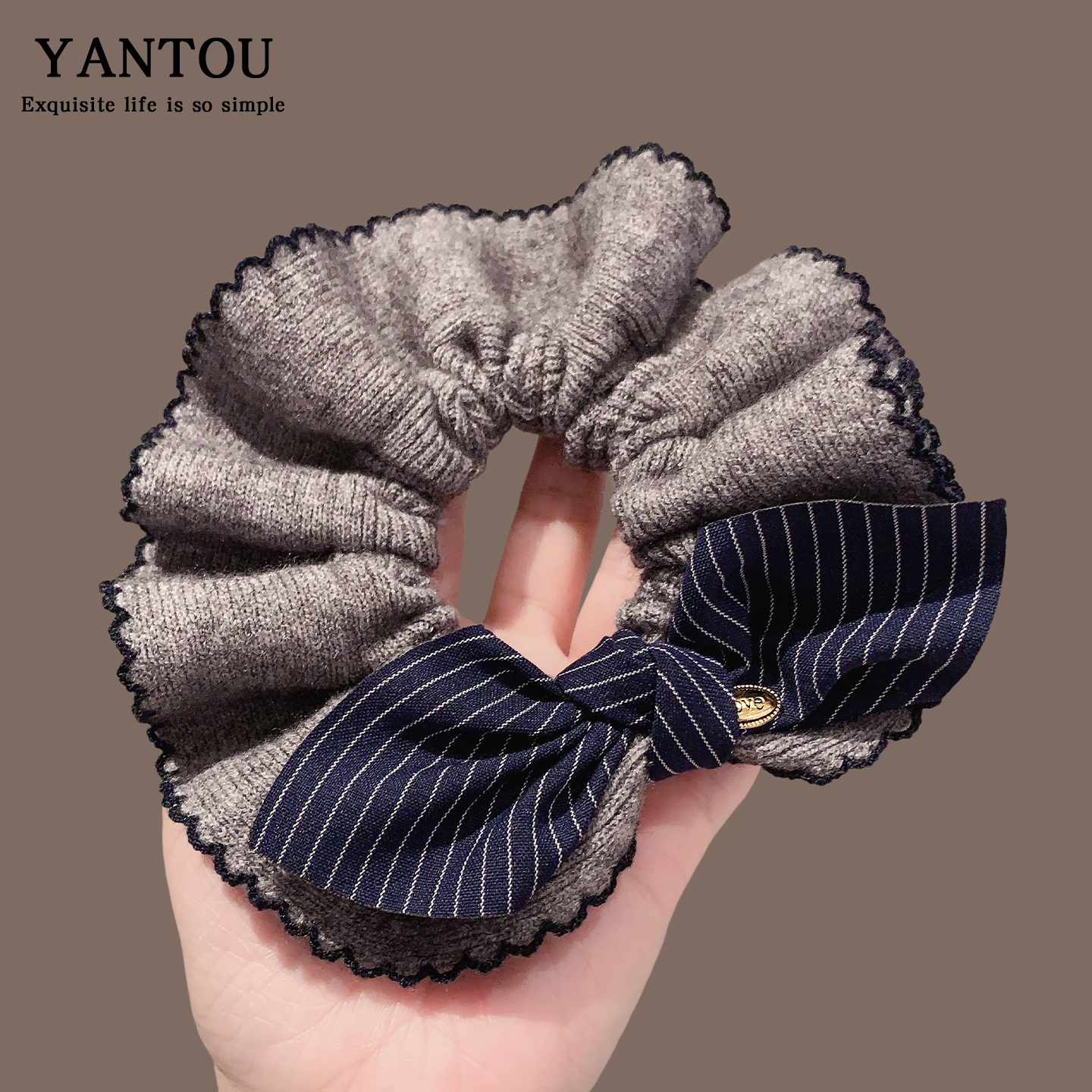 新款丸子头头花扎头发马尾发绳