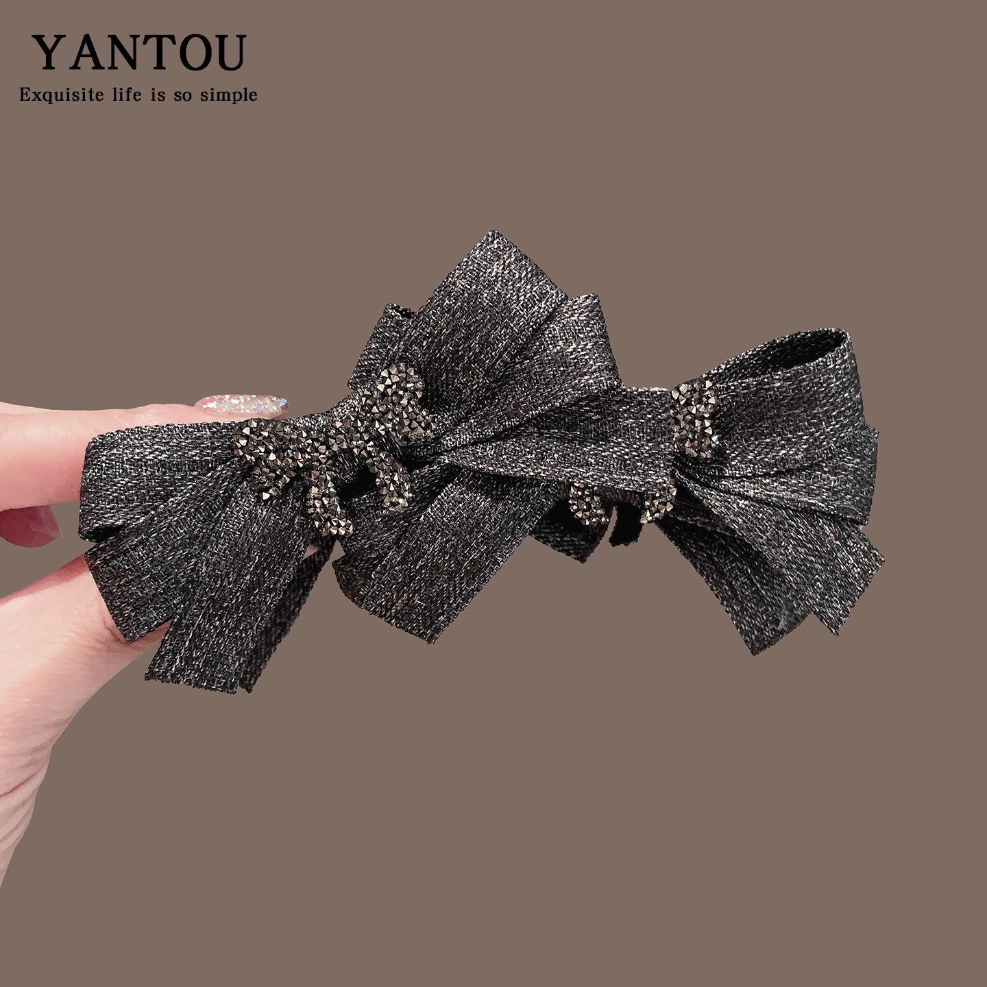 2025新款蝴蝶结闪钻抓夹女后脑勺盘发香蕉夹时尚百搭发夹网红头饰,饰品/流行首饰/时尚饰品新,发饰,淘宝优惠券,粉丝福利购,淘宝优惠卷