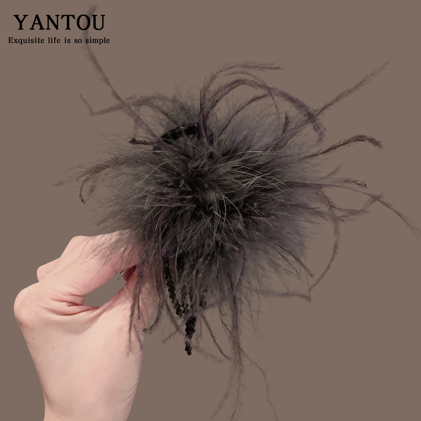 韩系新款羽毛抓夹高级感气质显发量多马尾夹半扎发夹后脑勺鲨鱼夹,饰品/流行首饰/时尚饰品新,发饰,淘宝优惠券,粉丝福利购,淘宝优惠卷