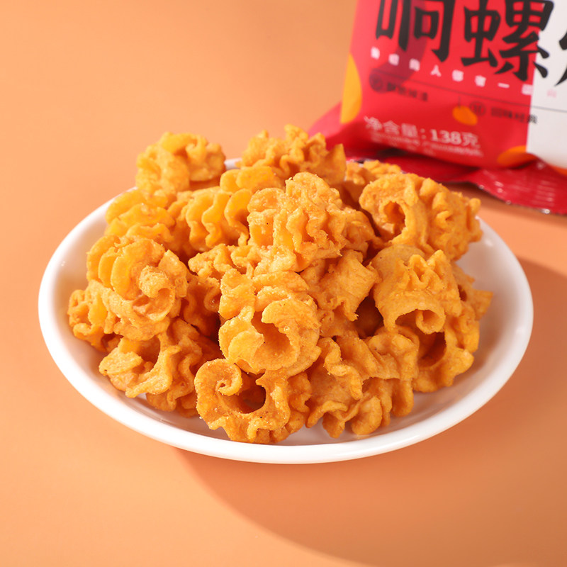今喜客响螺烧138g酱爆烧烤麻辣味小吃居家办公室休闲膨化网红零食