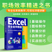 Excel完全自学教程办公软件由浅入深系统学习表格制作函数教程零基础到精通Excel2019实例演示图文并茂学习精进工作效率书籍