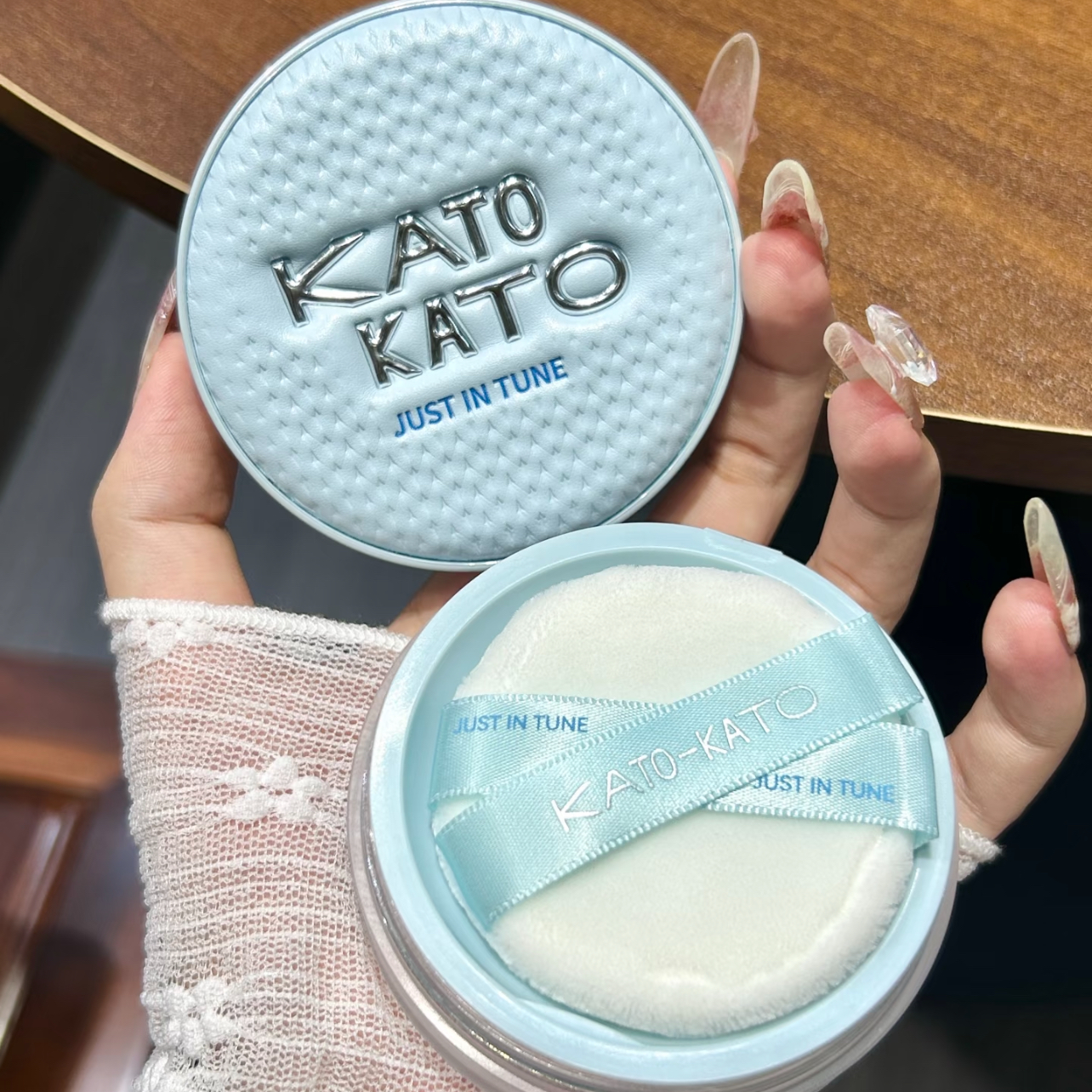 kato水散粉恰好合拍控油持久保湿不脱妆防汗补妆柔焦持妆定妆散粉