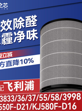 适配飞利浦空气净化器滤芯AC3833/3036/3055过滤网AC3998/FY4440
