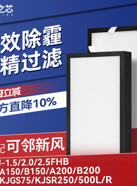 适配万科可邻新风滤芯CN-A150/200 MDJ-2.0FHB过滤网KJSR250L/R