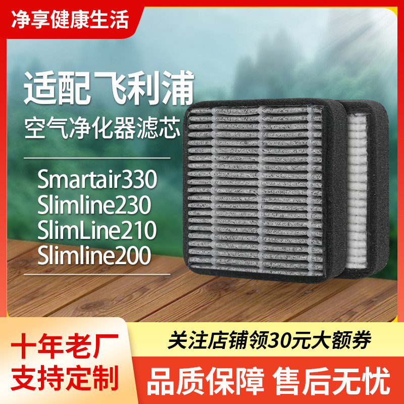 适配飞利浦车载空气净化器Smartair330/Slimline230/210/200滤网