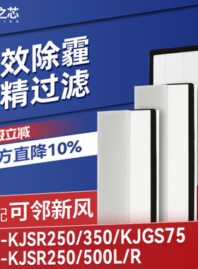 适配万科可邻新风滤芯CN-KJSR250/350/500L/R过滤网KJGS75/KJGJ75