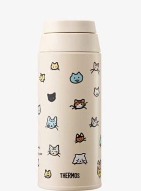 zeroperzero韩国保温杯不锈钢便携水杯大容量学生儿童白猫黑狗