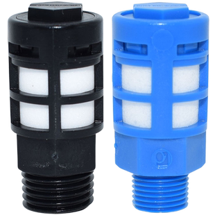 厂家供应 逗点塑料消声器白色款 电磁阀塑料颗粒消音器 1分 2分