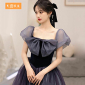 艺考晚礼服裙女年会宴会气质名媛订婚成人礼主持人学生公主蓬蓬裙