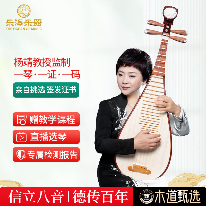 乐海 杨靖监制琵琶乐器镌尔雅奥氏黄檀木考级演奏酸枝木琵琶914JZ