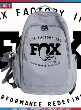 Fox Racing前叉队版越野山地自行车logo男女双肩背包流行ww