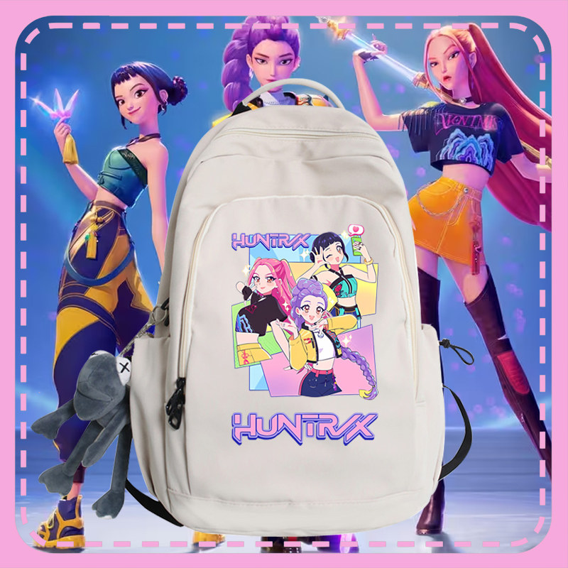 kpop猎魔女团周边mira米拉rumi鲁米Zoey佐伊男女双肩包休闲书包ww