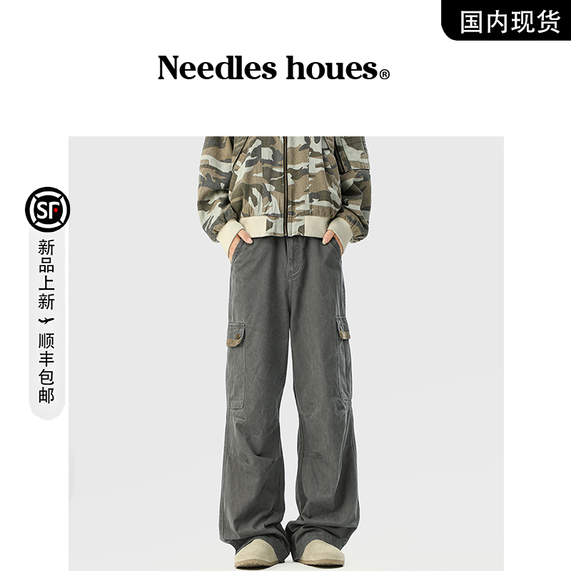 【品牌撤柜现货】Needles houes夏季高街工装长裤宽松百搭裤子男
