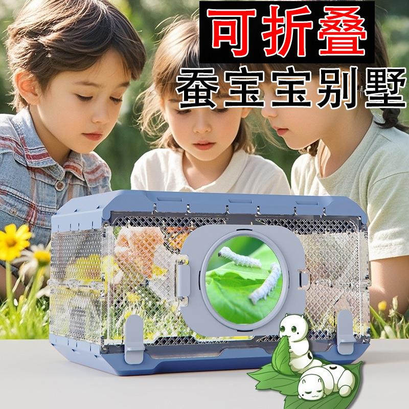 蚕宝宝的盒子豪华别墅专养用盒子饲养箱蚕宝宝的窝学生养蚕小房子