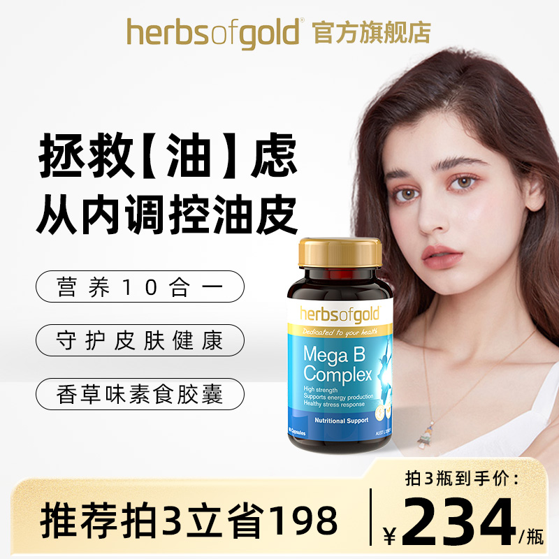 和丽康控油维B祛痘复合维生素b族vb澳洲进口胆碱维他命b群b2b6b7