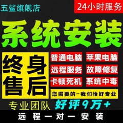 远程安装重装系统win7/10/11双系统电脑mac苹果笔记本虚拟机8维修