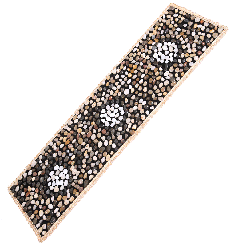 鹅卵石地垫足底按摩垫浴室雨花石脚垫坐垫石头子路指压板家用穴位