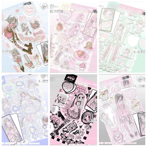 Наклейка, комплект, мобильный телефон, ноутбук, наклейки, Южная Корея, планировщик
