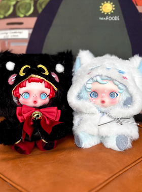 SP光织园小黑猫娃衣披风衣服适用于泡泡玛特冬日乐章搪胶服饰套装