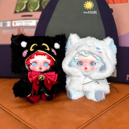 SP光织园小黑猫娃衣披风衣服适用于泡泡玛特冬日乐章搪胶服饰套装