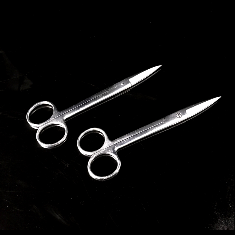 实验室剪刀直头 弯头不锈钢12.5、 14、16、18cm