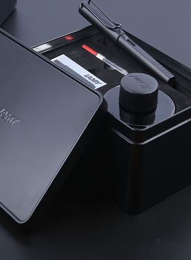 LAMY凌美钢笔狩猎黑色大铁盒墨水套装高档礼盒装商务企业送礼刻字