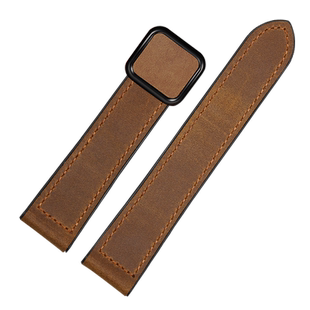 适配TIMEX天美时远征真皮手表带男太阳能T49963磨砂疯马皮牛皮带