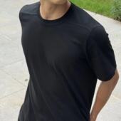 打底黑白暗黑基础长款 24ss夏季 男士 ROG t恤圆领修身 新款 短袖