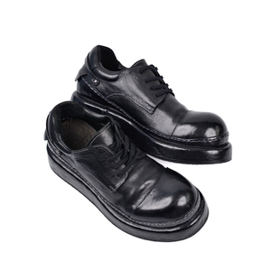 大头德比暗黑先锋男水洗牛皮解构低帮鞋 26ss春夏新款 RO新款 ROG