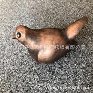 锻铜动物雕塑仿铜做旧小型不锈钢小鸟雕塑各种铜雕塑小品定制