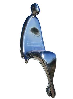 创意不锈钢抽象艺术人物雕塑玻璃钢金属跳舞镜面人形人像创意摆件