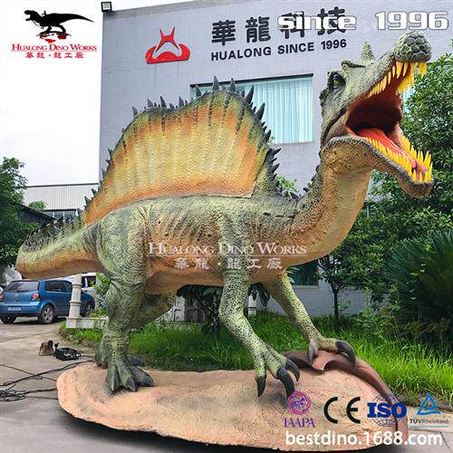 仿真棘龙模型自贡仿真恐龙制作源头厂家景区商场恐龙骨架摆件