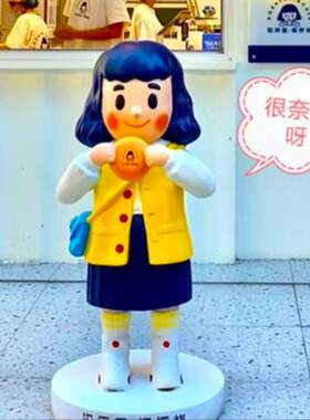 玻璃钢卡通雕塑哆啦a梦门头壁挂装饰商场咖啡厅网红机器猫摆件