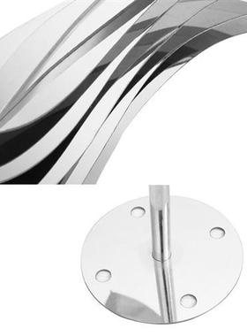 酒店售楼处地产轻奢水池镜面不锈钢抽象创意鱼摆件雕塑装饰品定制