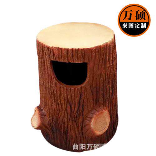 景区公园花园创意树桩蘑菇垃圾桶摆件户外园林玻璃钢果皮箱