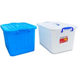 碗筷带盖收纳箱厨房带轮塑料箱加厚大容量特大号家用衣服整理箱 装