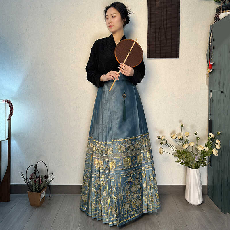 日常通勤中式马面裙原创正品